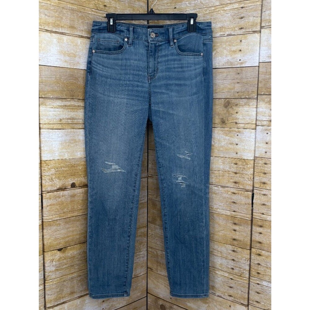 WHITE HOUSE BLACK MARKET MIDRISE EVERYDAY SOFT CASUAL DENIM GIRLFRIEND JEANS - Picture 2 of 5